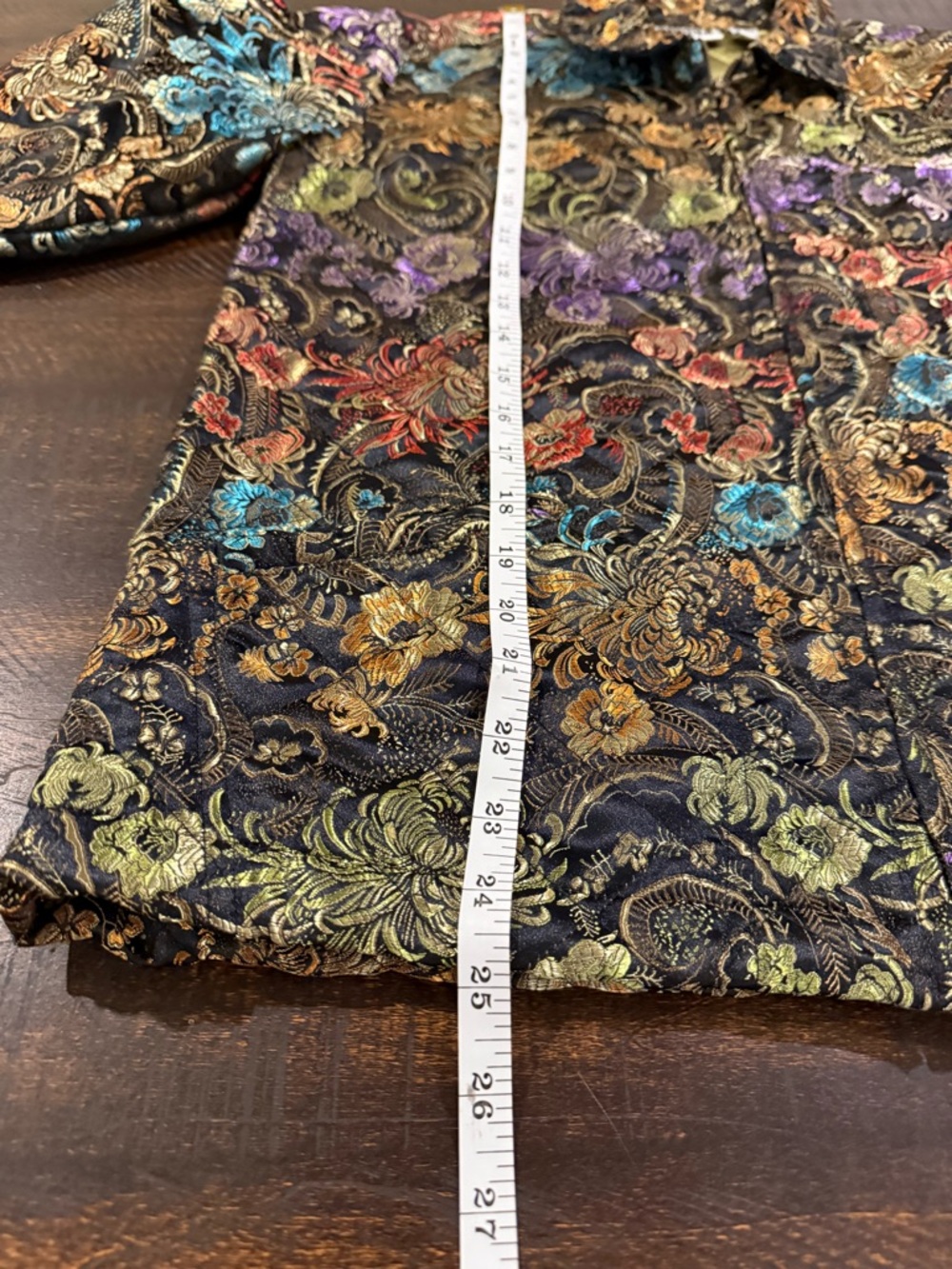 Chico’s Design Floral Brocade Quilted Jacket Size 0 (S) Zip Front - Picture 10 of 12